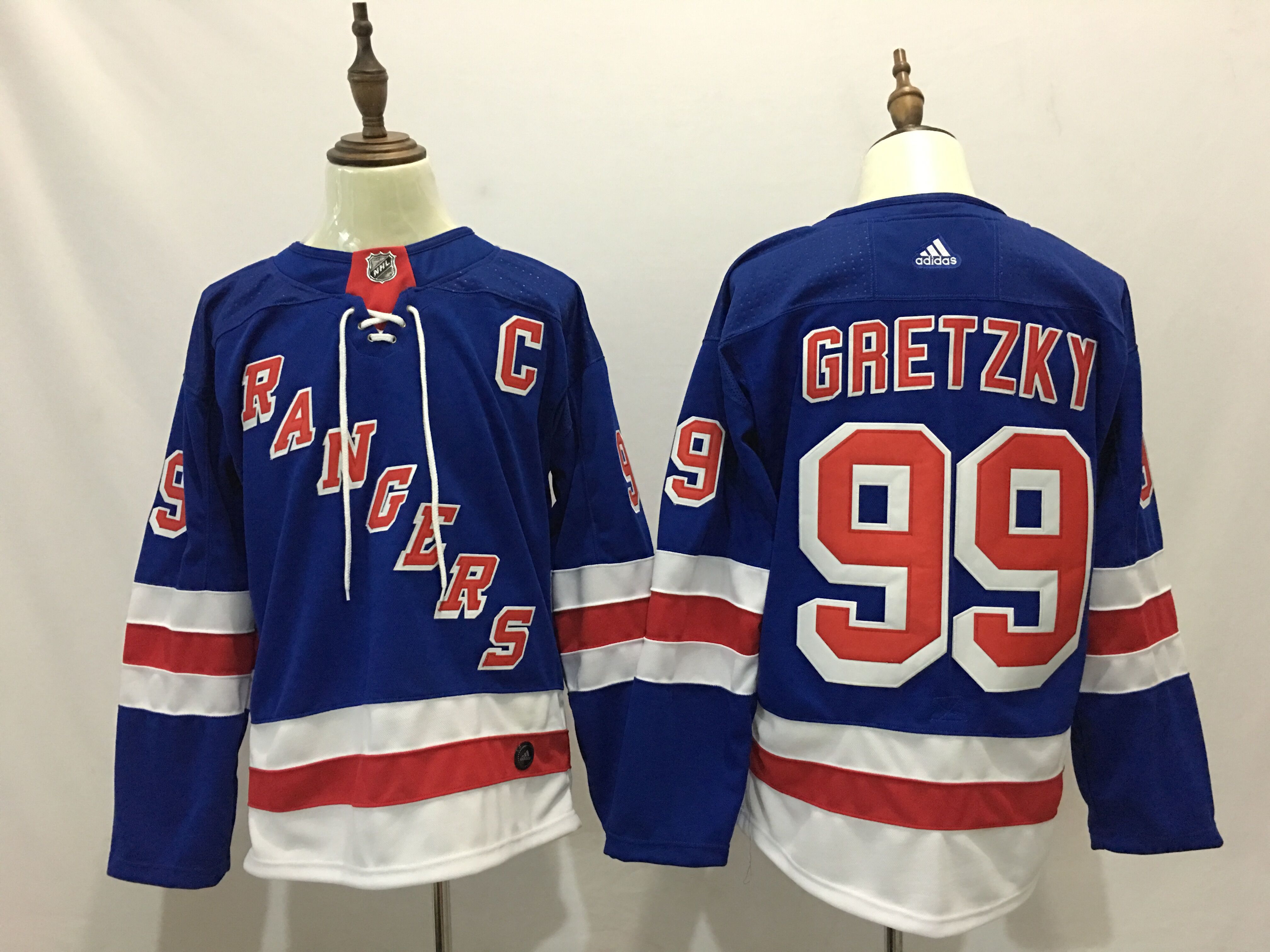 Men New York Rangers #99 Gretzky Blue Hockey Stitched Adidas NHL Jerseys